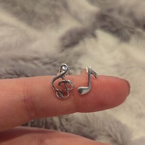 Sterling Silver Musical Note Earrings Brand New In Box